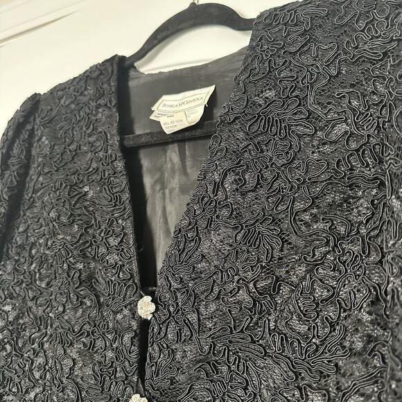 Vintage Jessica McClintock Gunne Sax Formal Bolero Jacket Lace Applique Evening - Picture 7 of 11